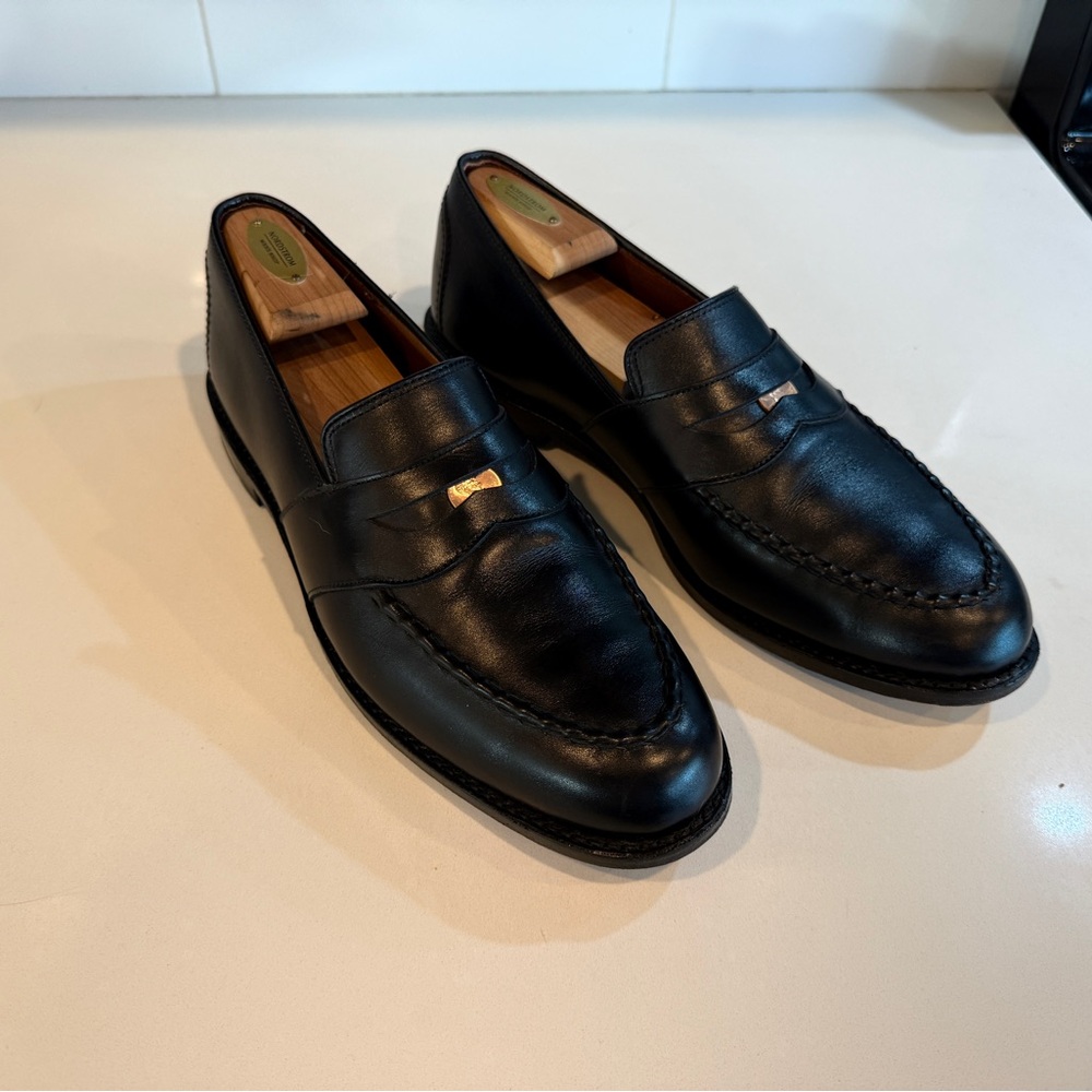 Allen Edmonds Randolph Black Leather Slip-On Loafers 10.5 D
